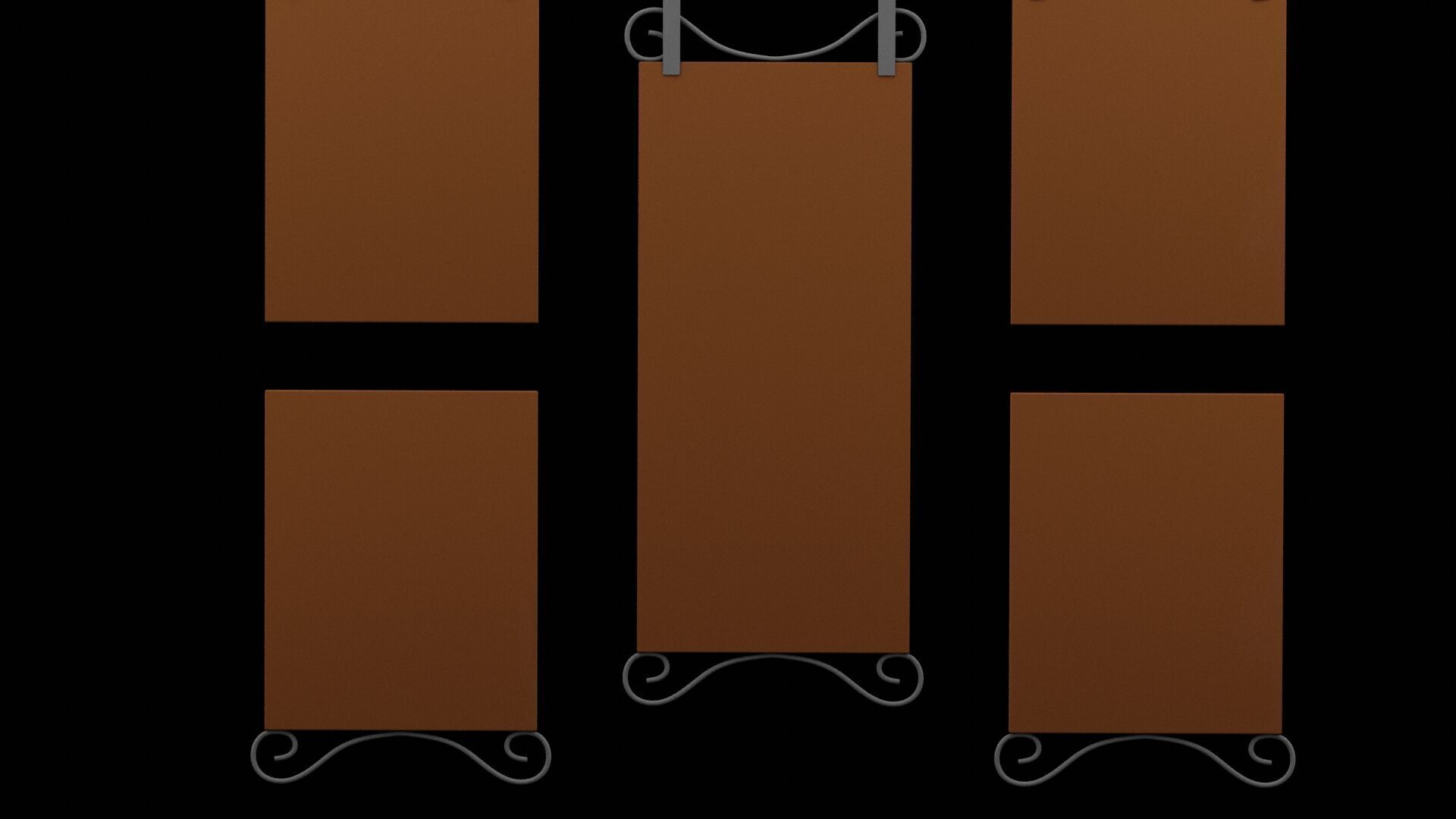 Geometrical Furniture Design Low-poly 3D model_3