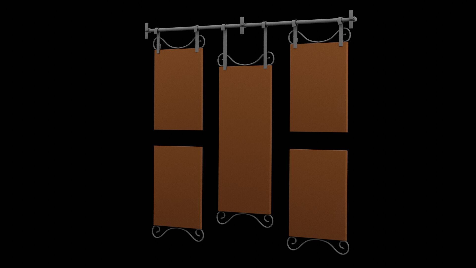 Geometrical Furniture Design Low-poly 3D model_2