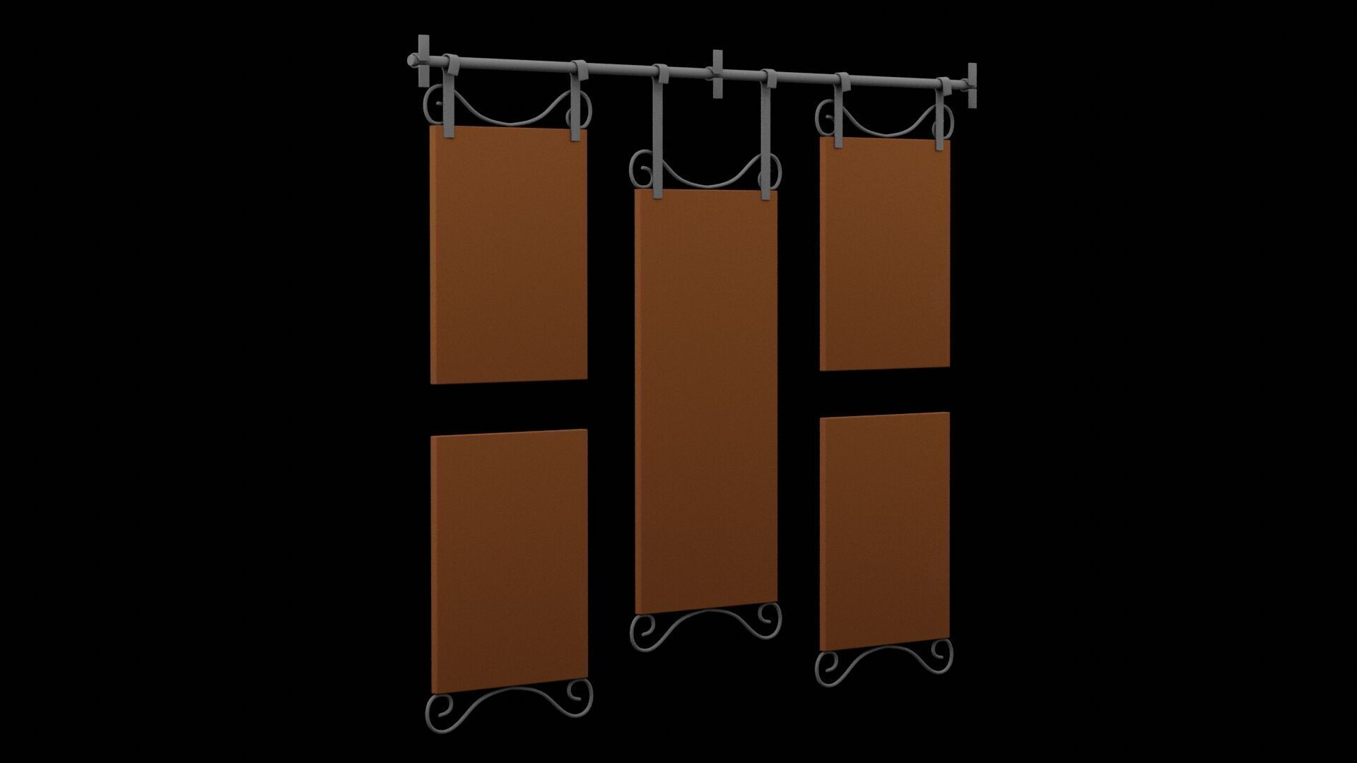 Geometrical Furniture Design Low-poly 3D model_1