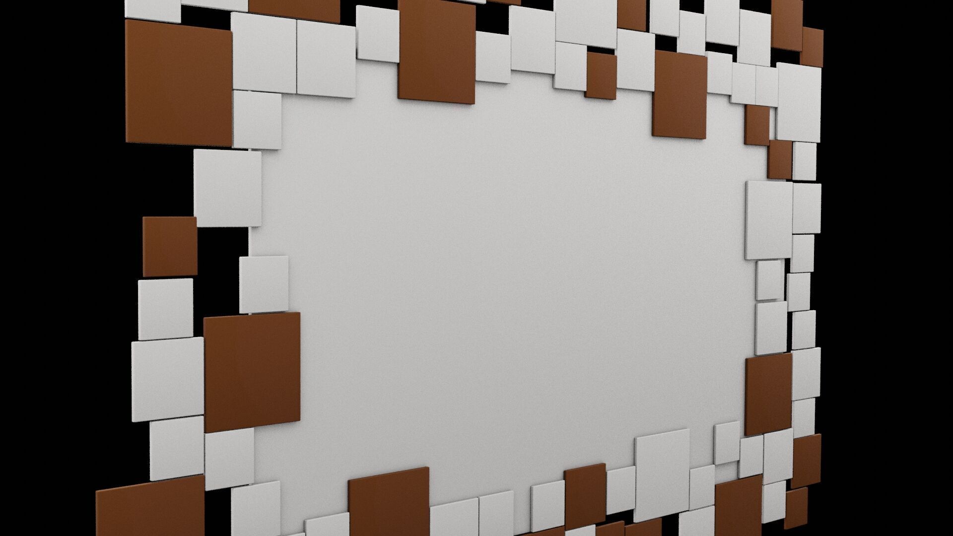 Mirror Geometrical Furniture Design Low-poly 3D model_5