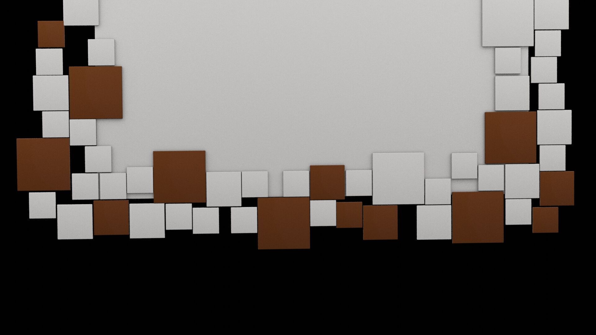 Mirror Geometrical Furniture Design Low-poly 3D model_4