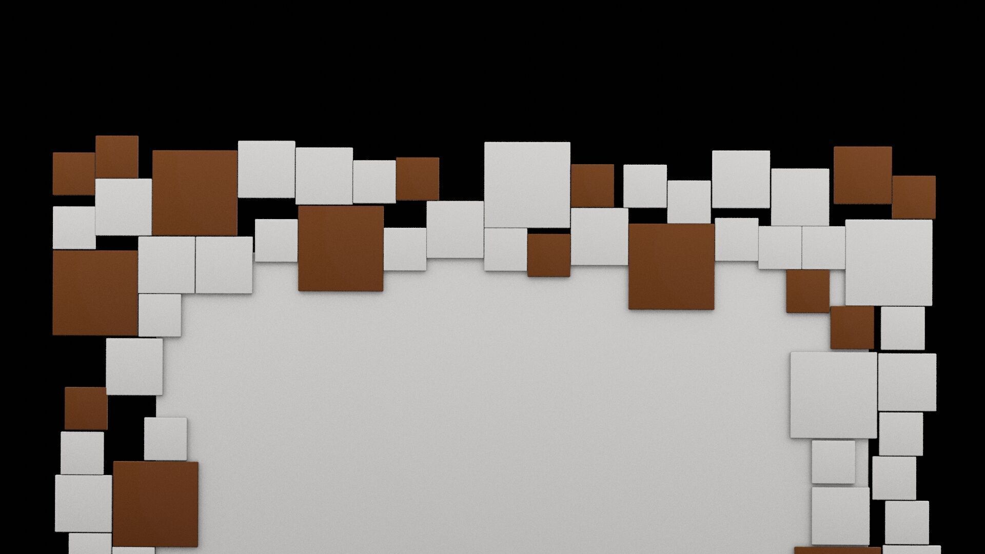 Mirror Geometrical Furniture Design Low-poly 3D model_3