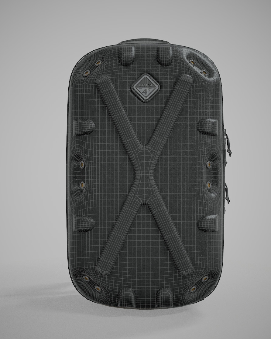 military combat baggage bag 3D model_6