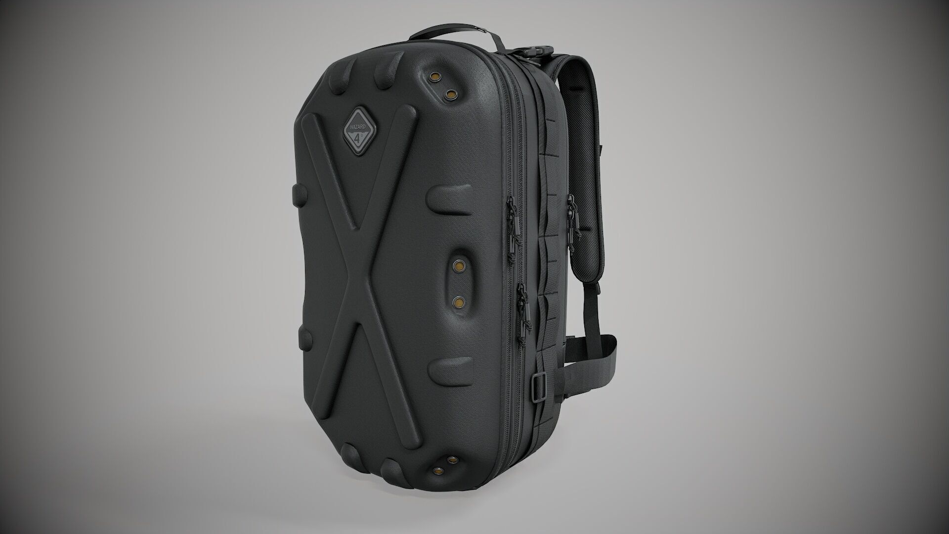 military combat baggage bag 3D model_1