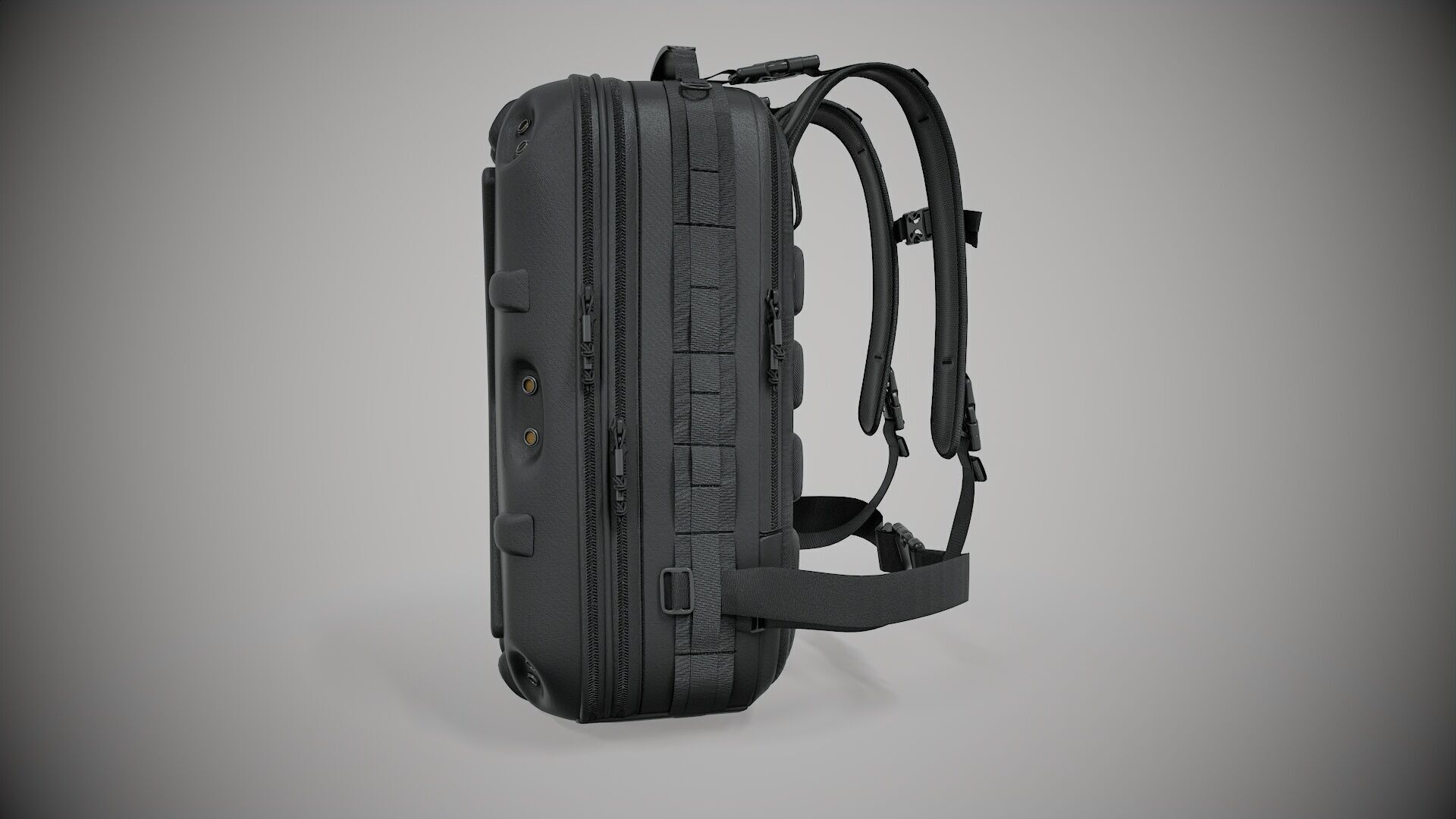 military combat baggage bag 3D model_2