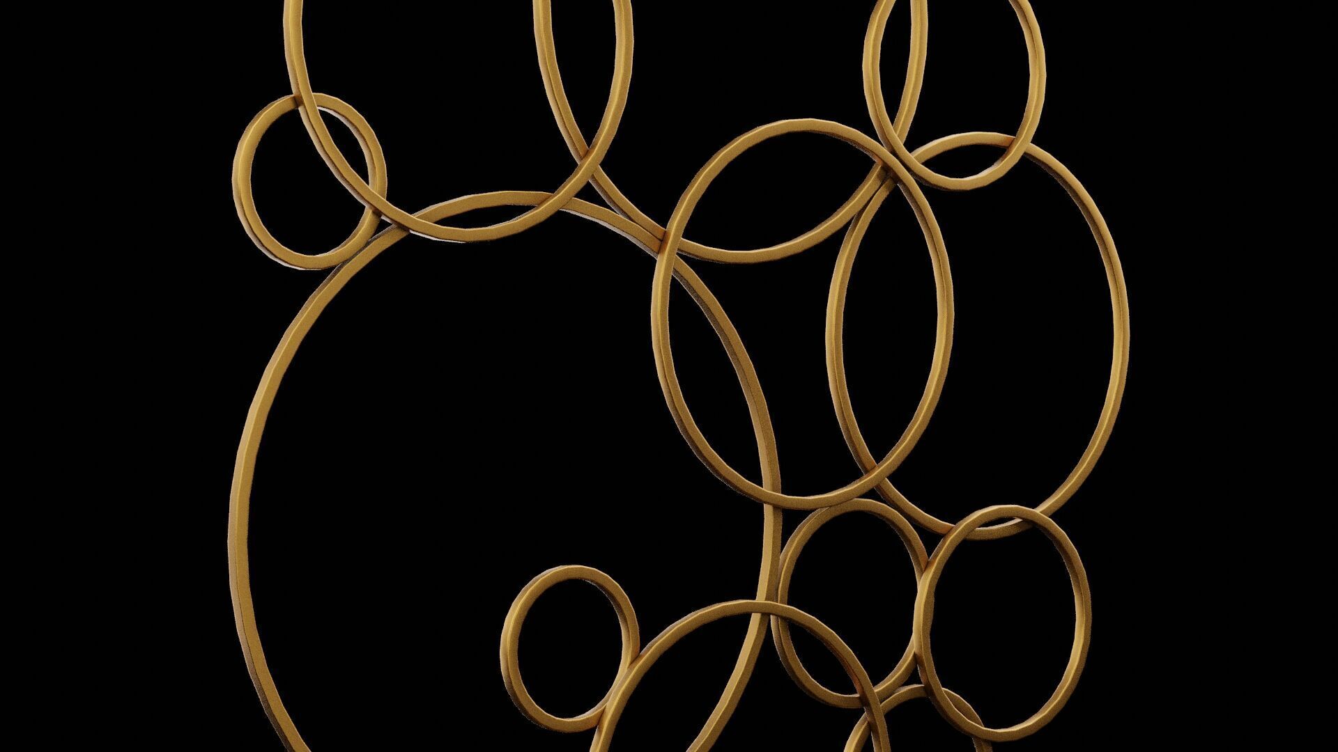 Geometrical Furniture Design Low-poly 3D model_3