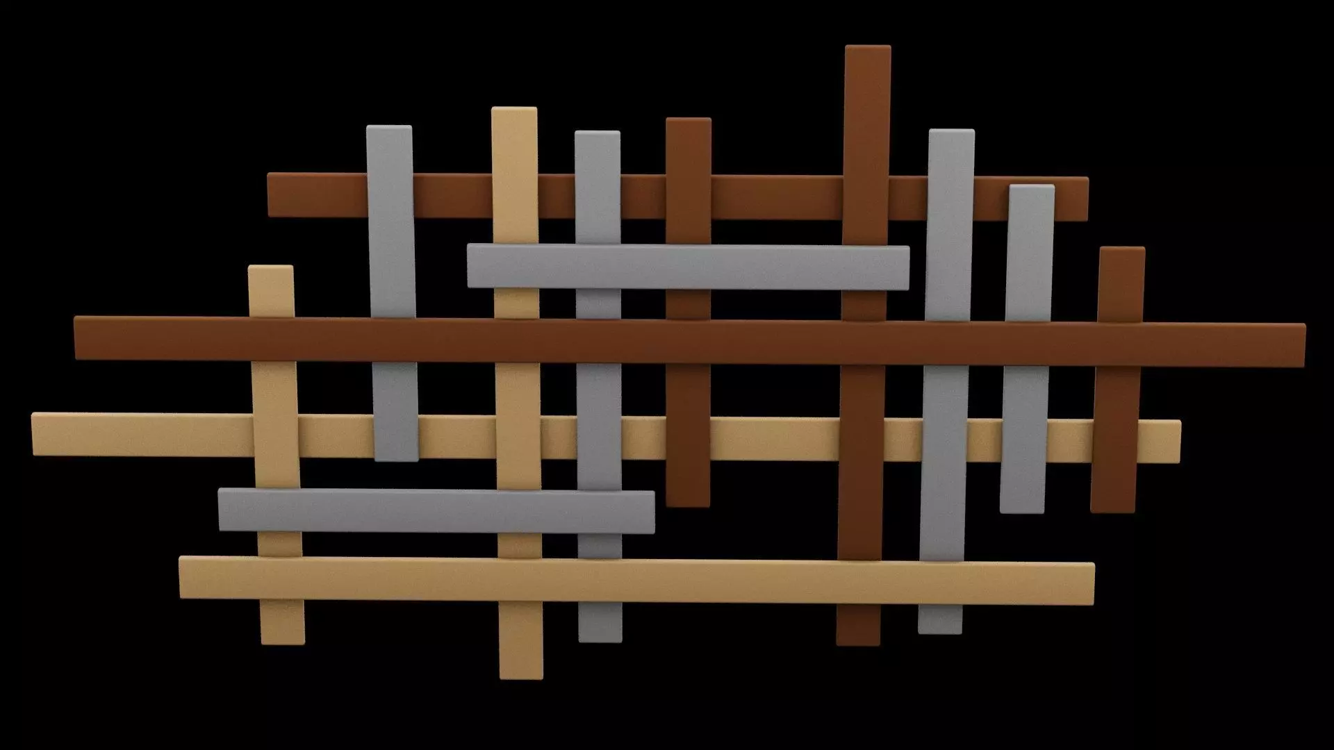 Geometrical Furniture Design Low-poly 3D model_0