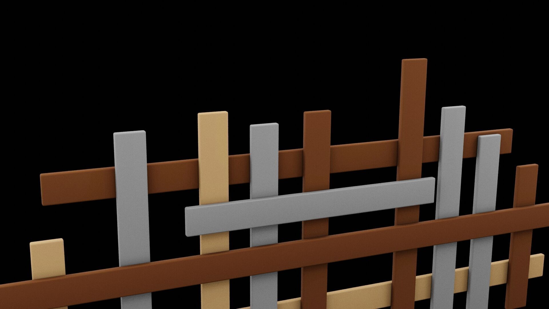 Geometrical Furniture Design Low-poly 3D model_5