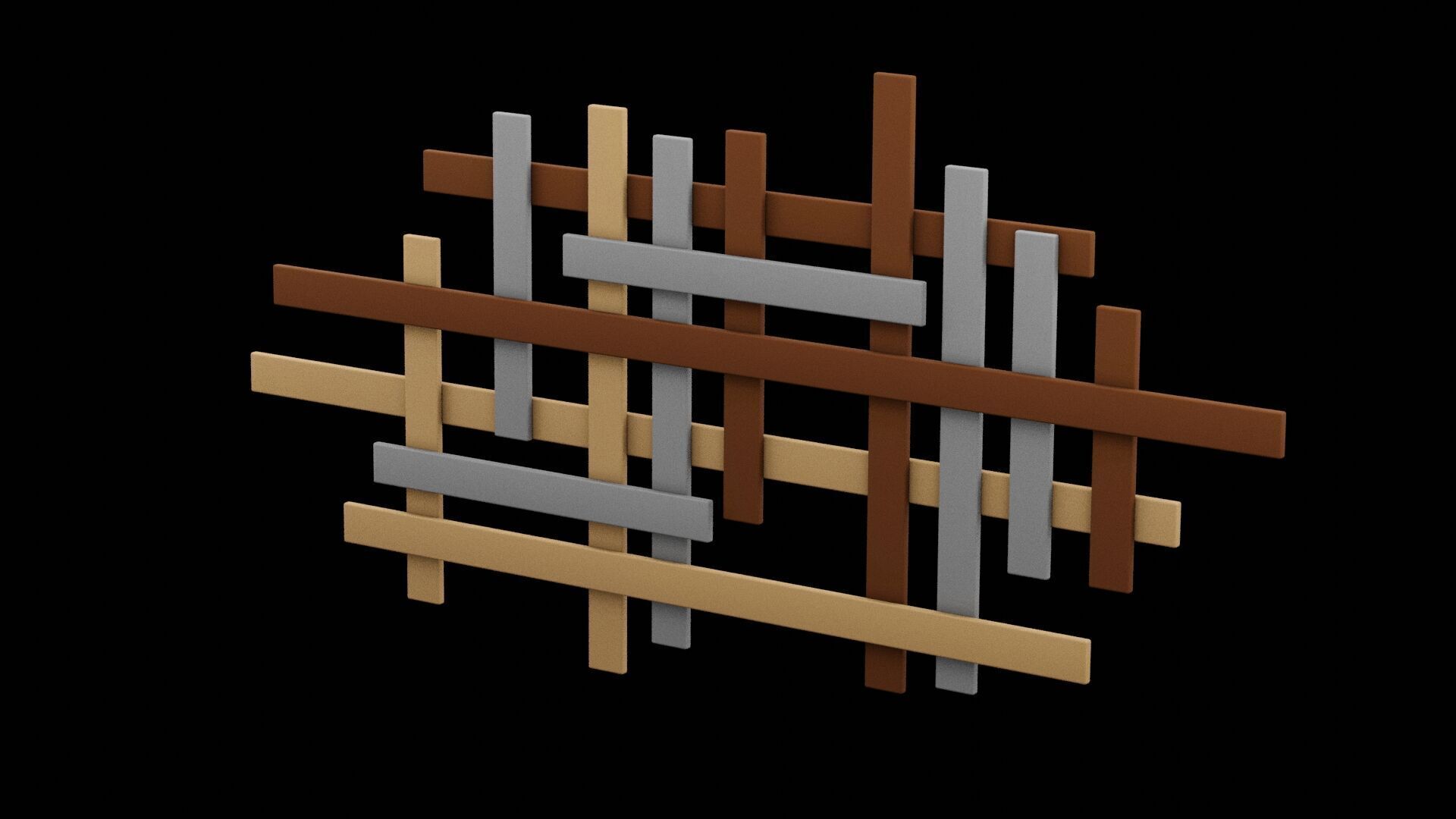 Geometrical Furniture Design Low-poly 3D model_2