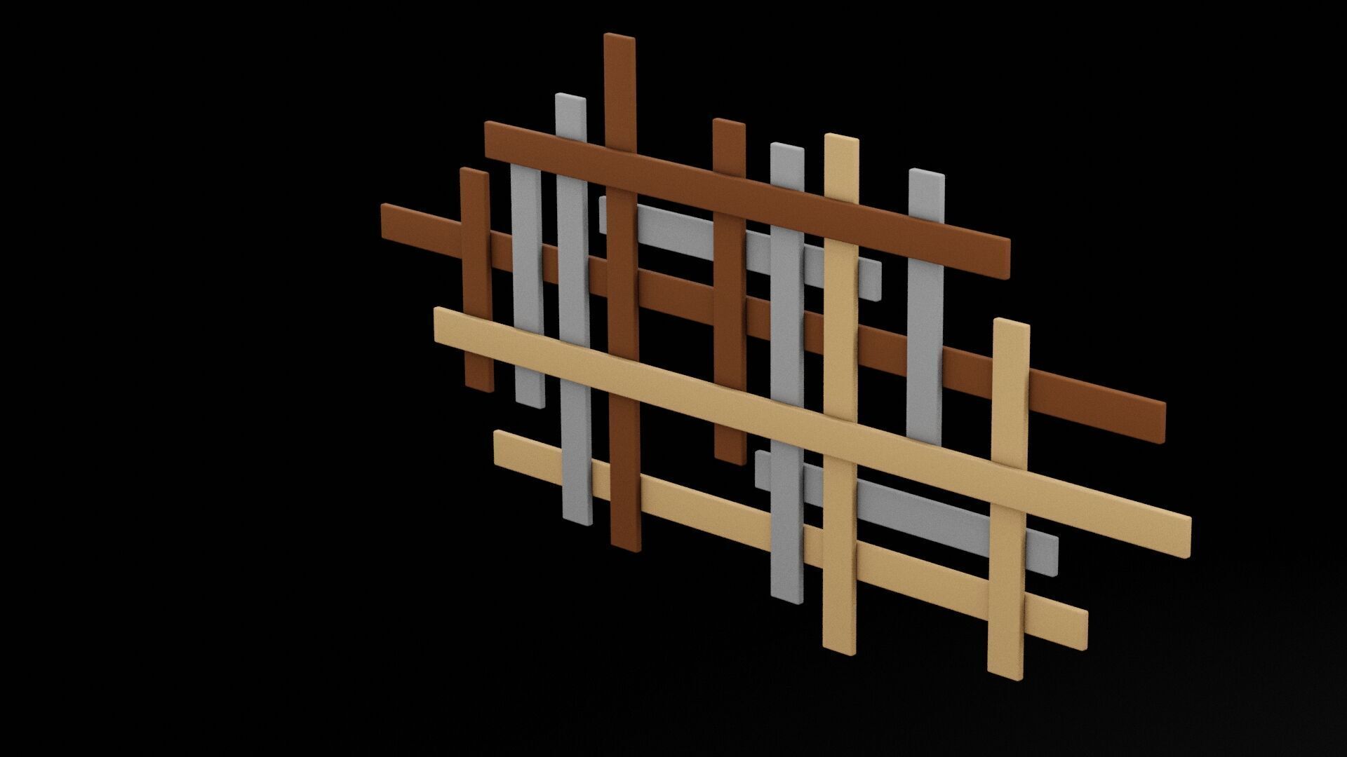 Geometrical Furniture Design Low-poly 3D model_4