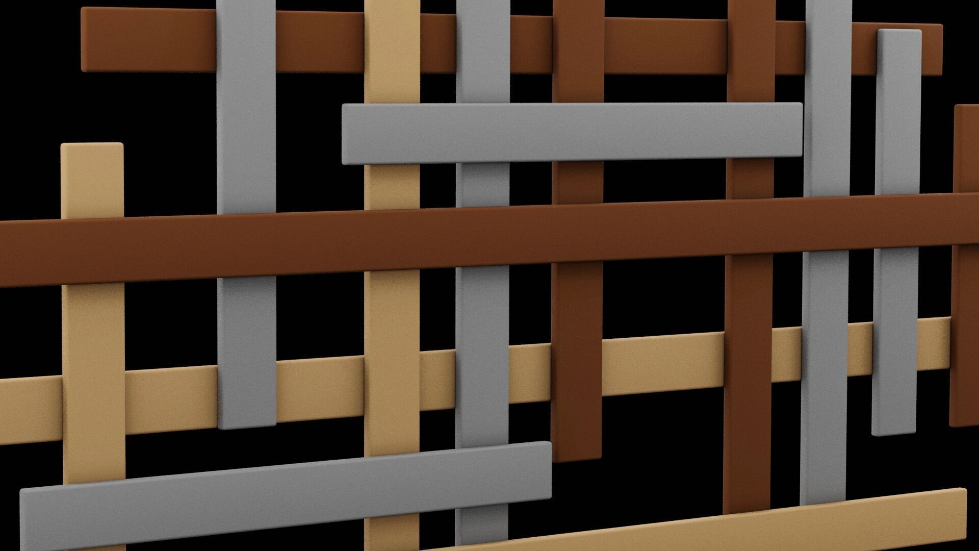 Geometrical Furniture Design Low-poly 3D model_3