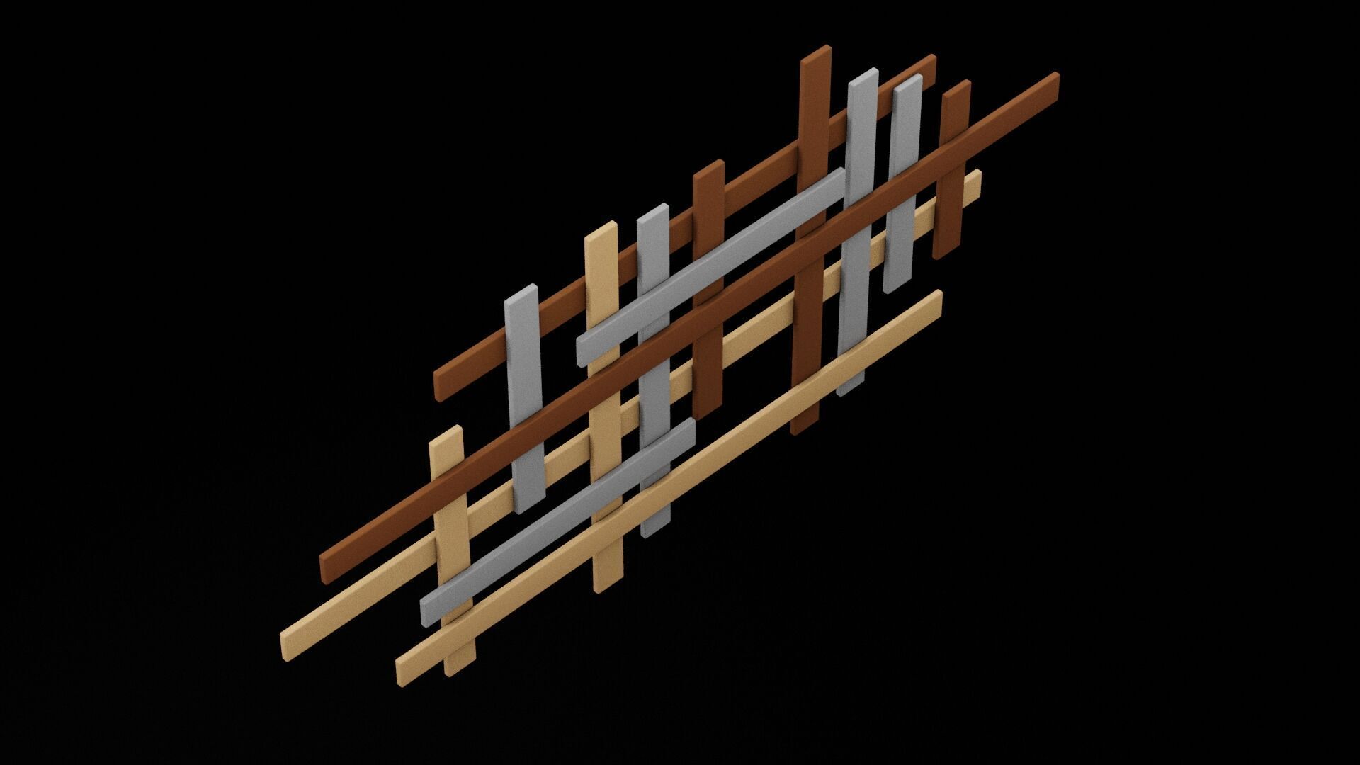 Geometrical Furniture Design Low-poly 3D model_1