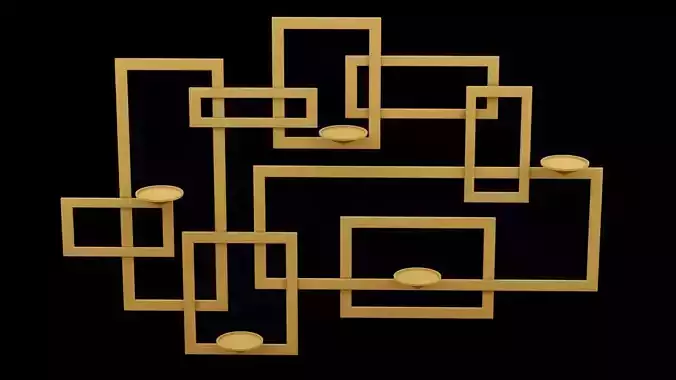 Golden Geometrical Furniture Design 