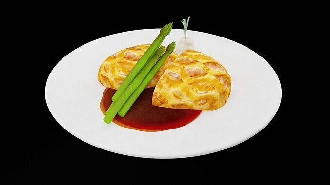 Beef Wellington  Low-poly 3D model 6