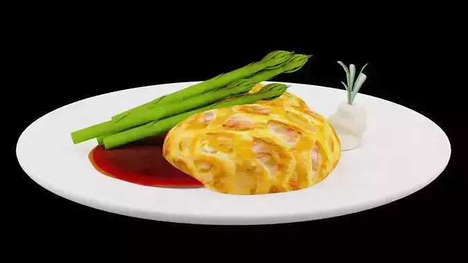 Beef Wellington  Low-poly 3D model