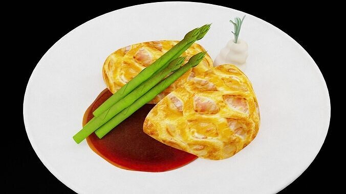 Beef Wellington  Low-poly 3D model 2