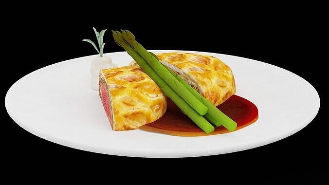 Beef Wellington  Low-poly 3D model 4