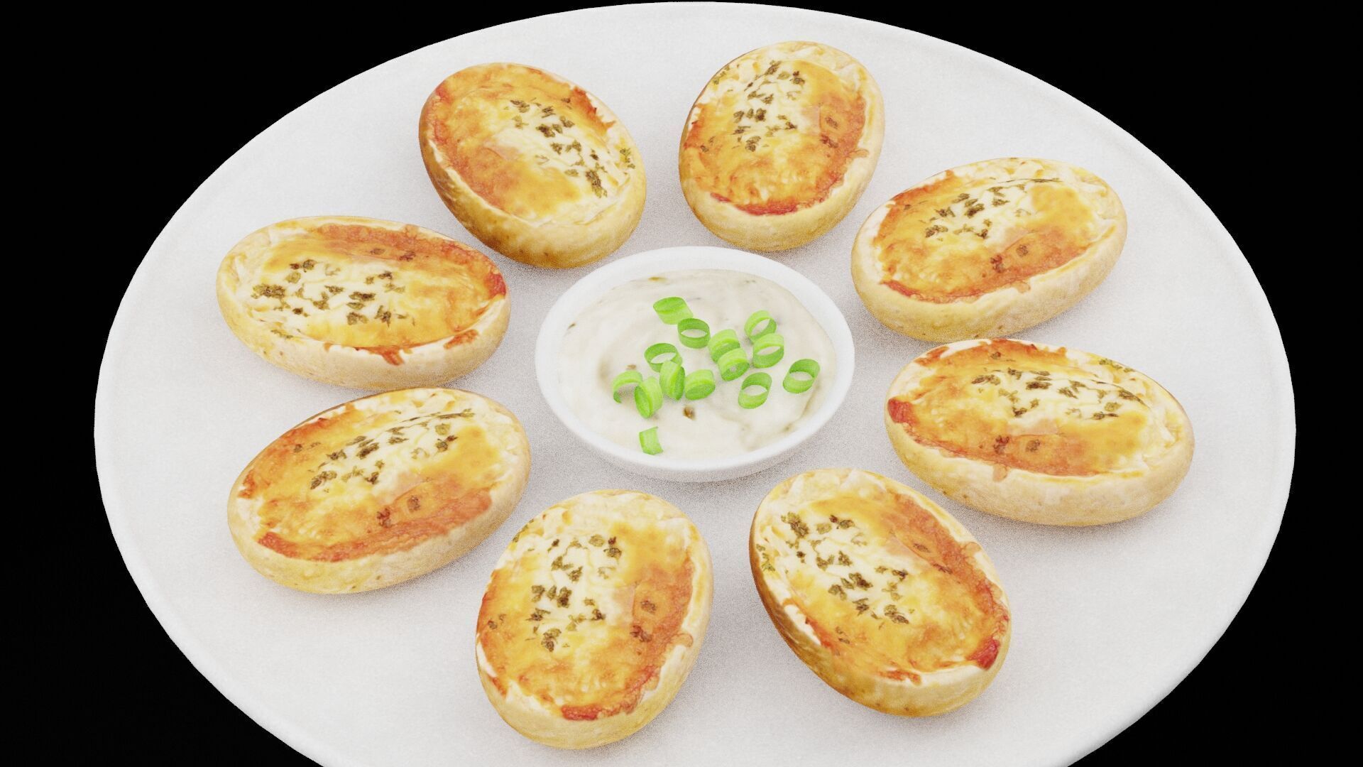 Baked Potatoes Low-poly 3D model_1