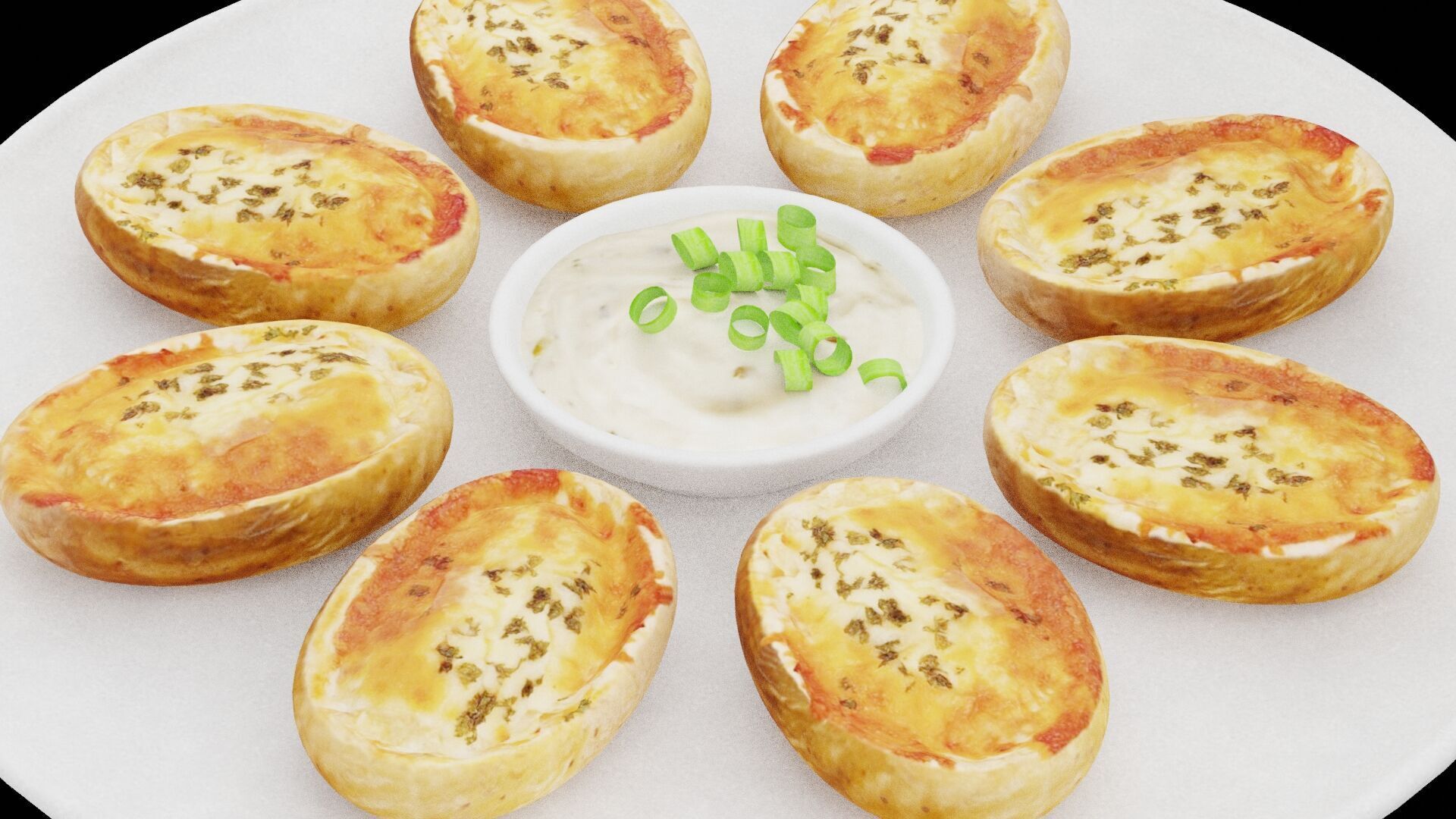 Baked Potatoes Low-poly 3D model_4