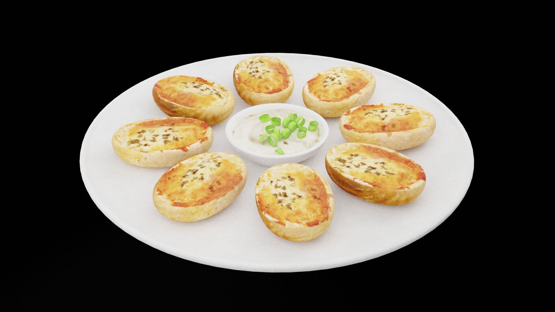 Baked Potatoes Low-poly 3D model_5