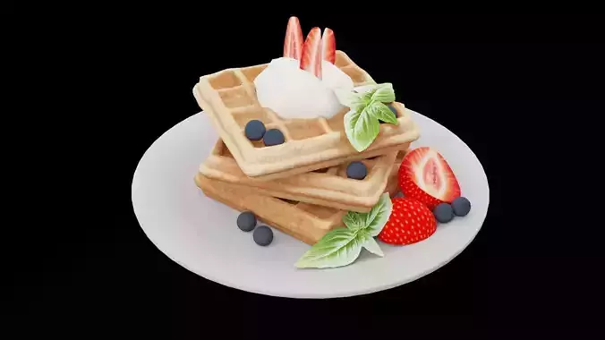 Waffles With Berries