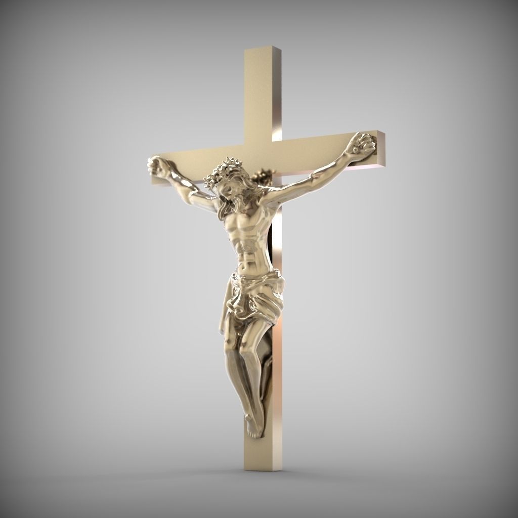 Jesus Crucifix is ready for prototyping STL 3D print model_0