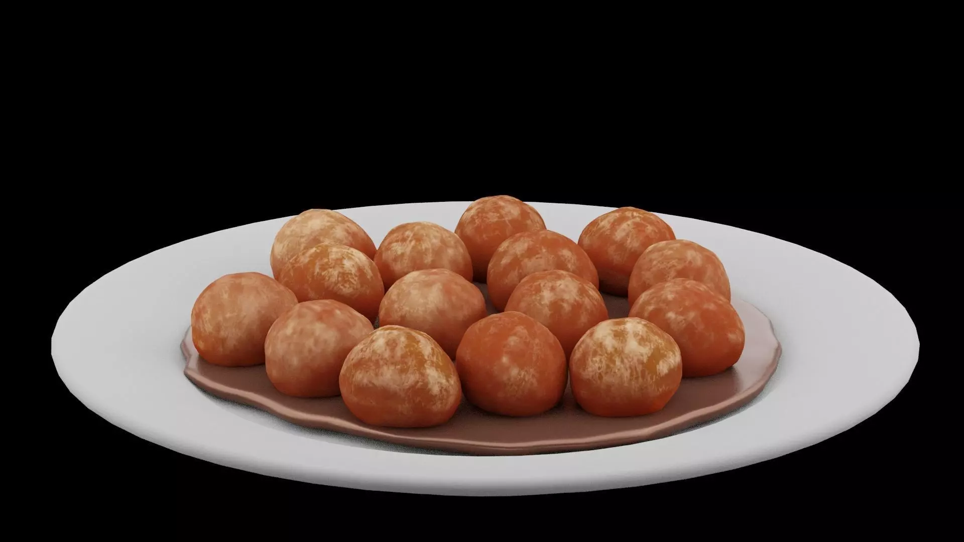 Pot Roast Plate Low-poly 3D model