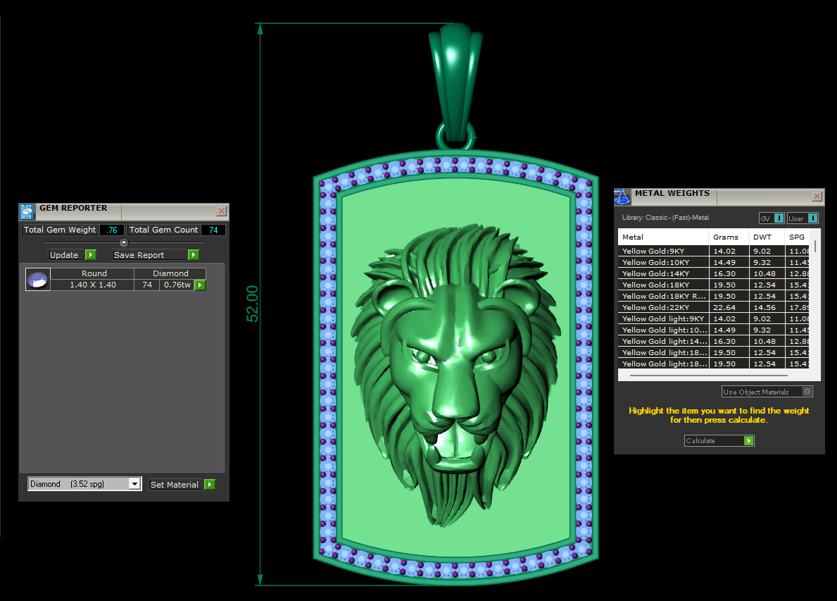 LION PENDNET 3D PRINT MODEL 3D print model_7
