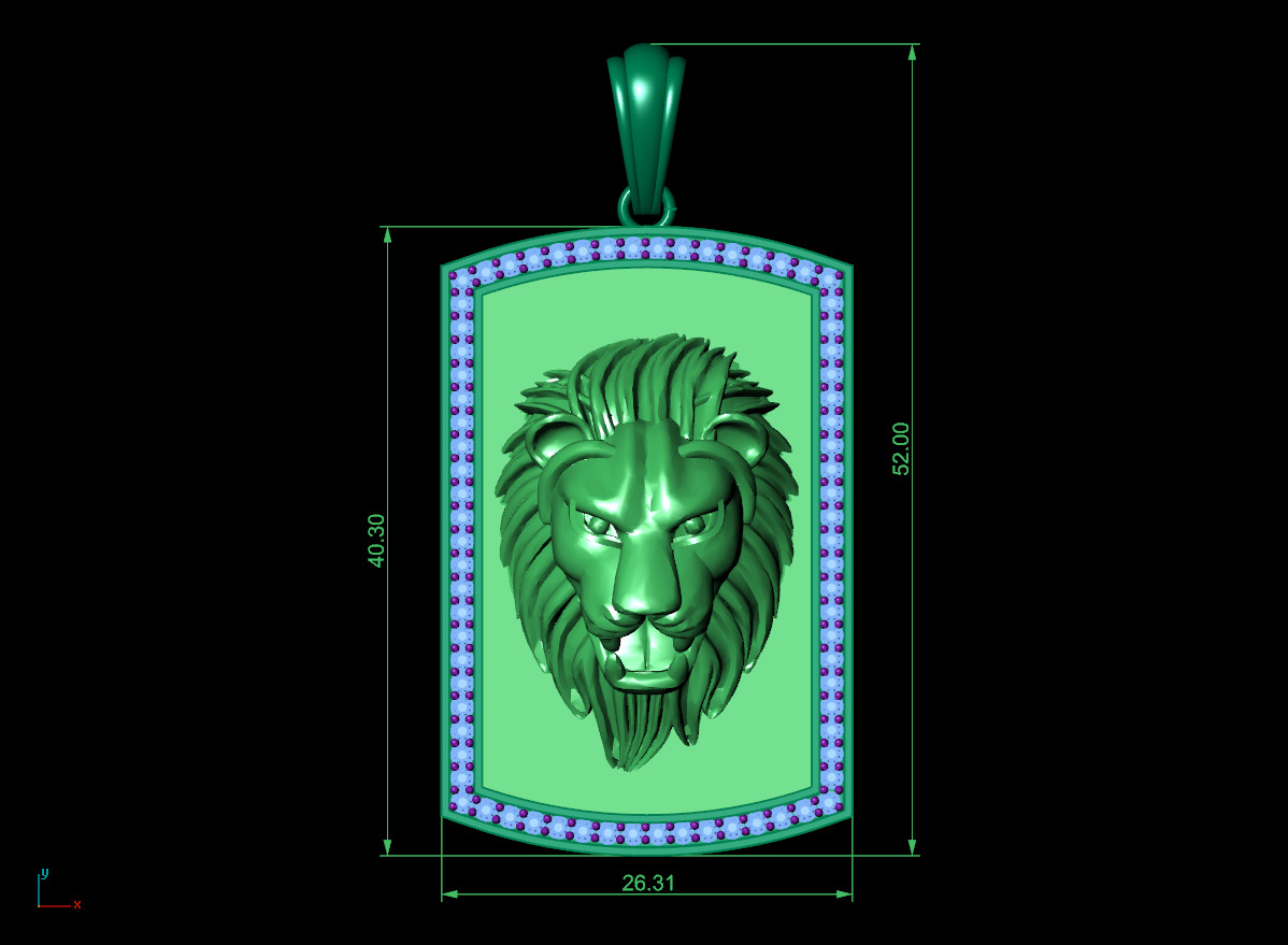 LION PENDNET 3D PRINT MODEL 3D print model_3