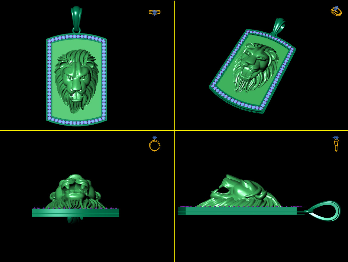 LION PENDNET 3D PRINT MODEL 3D print model_9