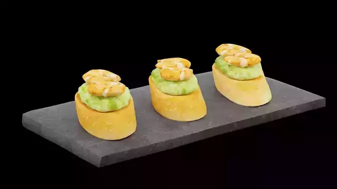 Avocado Shrimp Crostini 