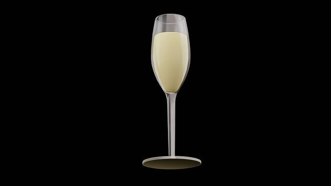Christmas Wine Glass Low-poly 3D model