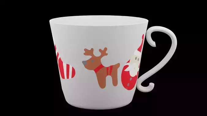 Reindeer Christmas Tea Cup 