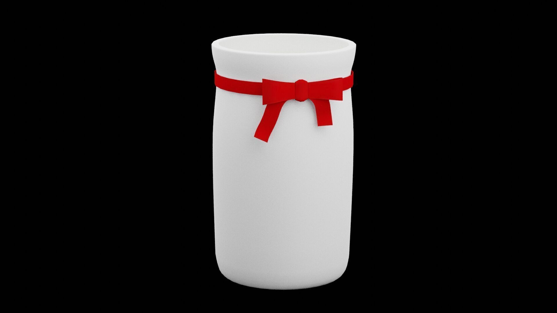 Christmas Candle Low-poly 3D model_2