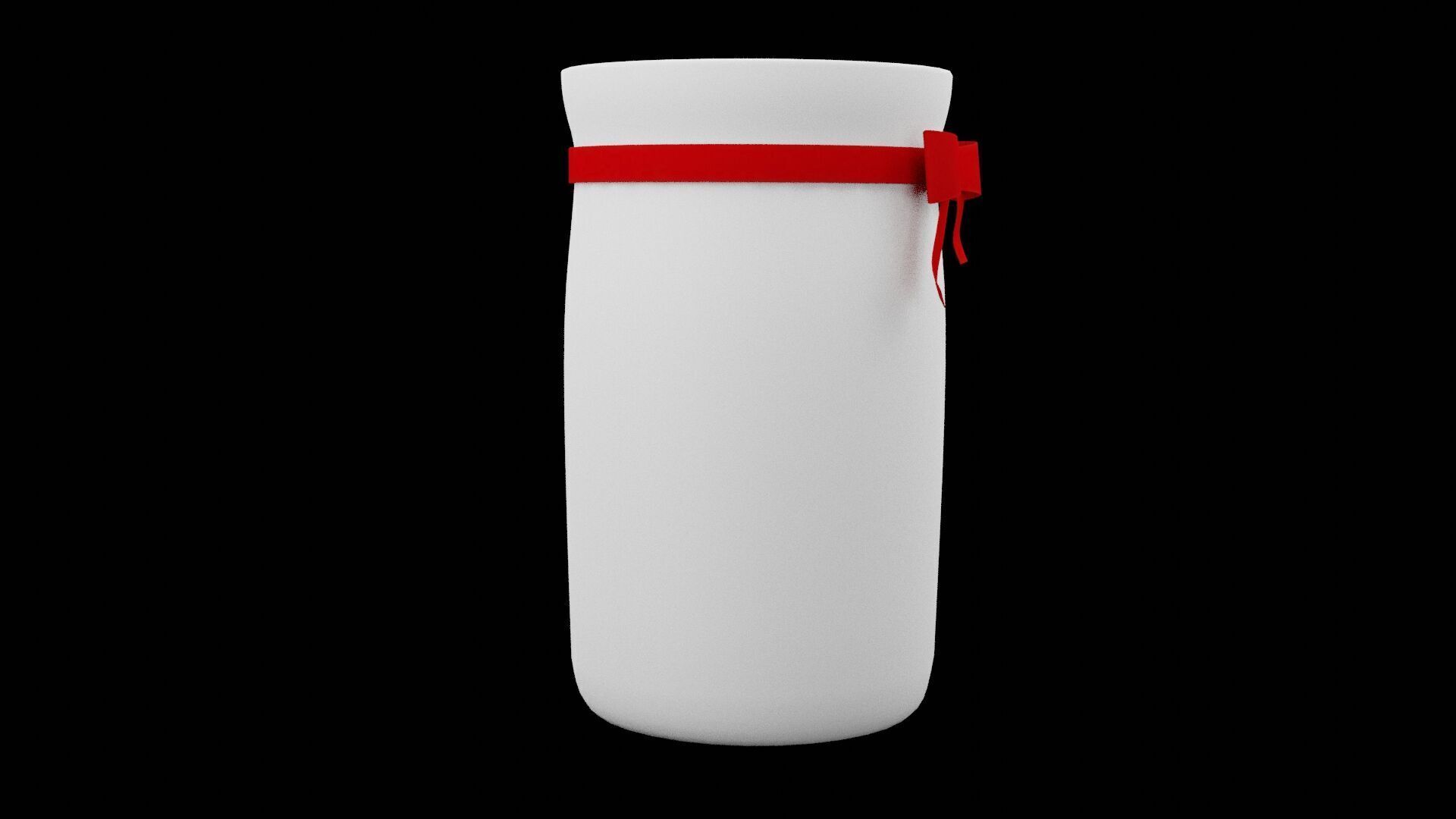 Christmas Candle Low-poly 3D model_5