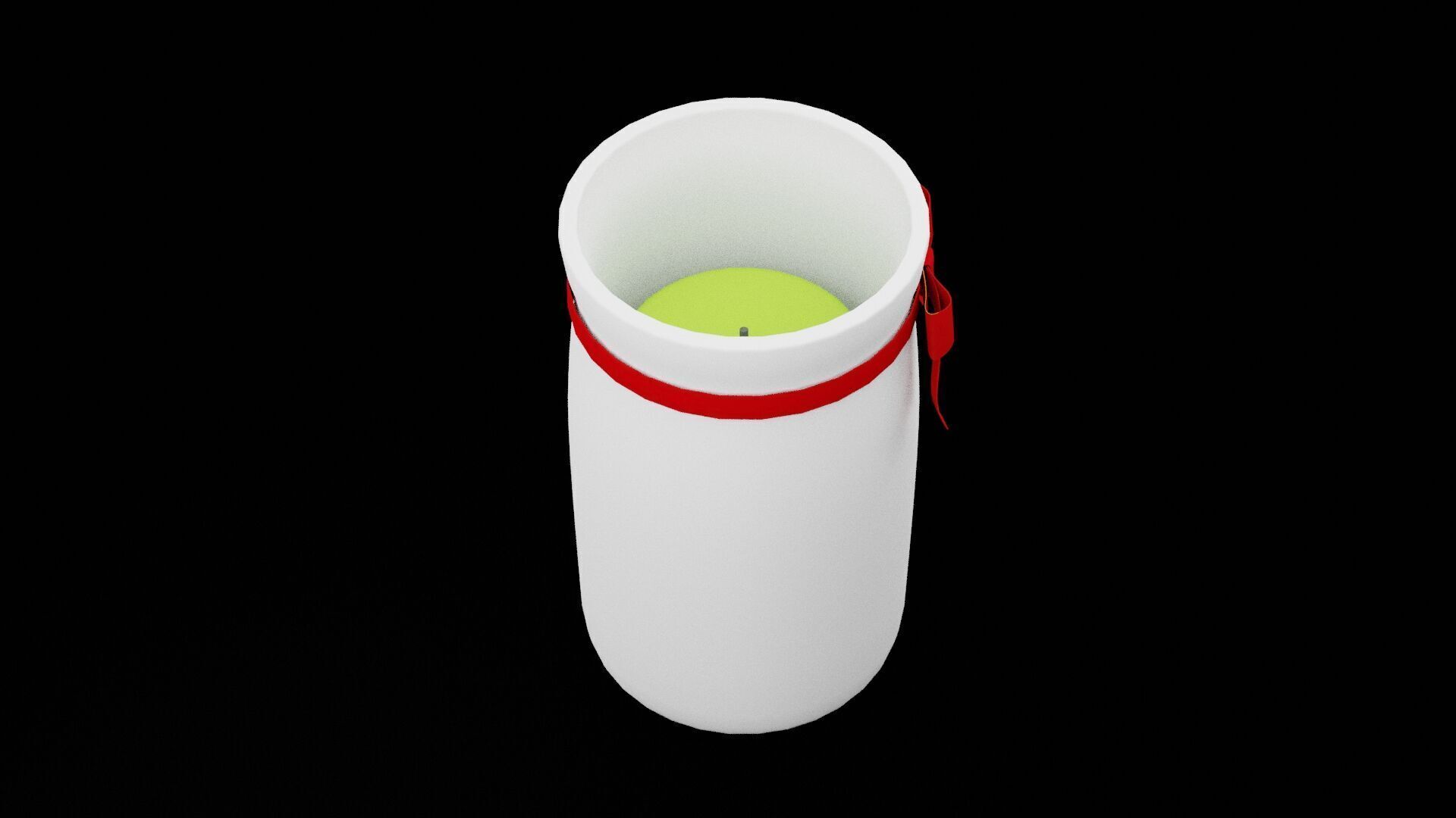 Christmas Candle Low-poly 3D model_1