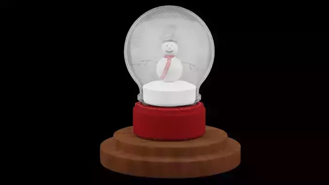 Christmas Snow Globe Low-poly 3D model
