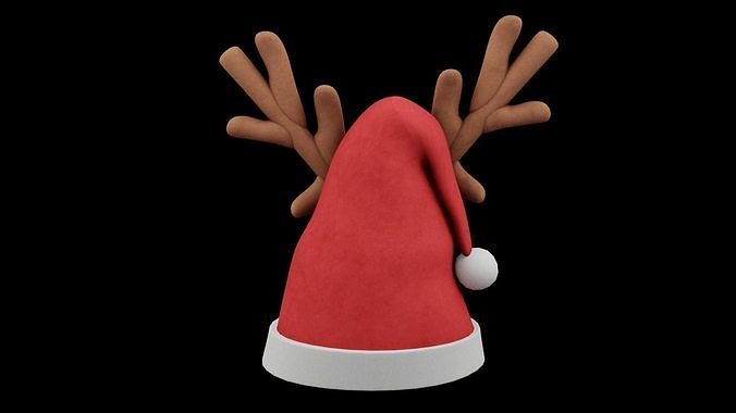 Christmas Santa Hat  Low-poly 3D model