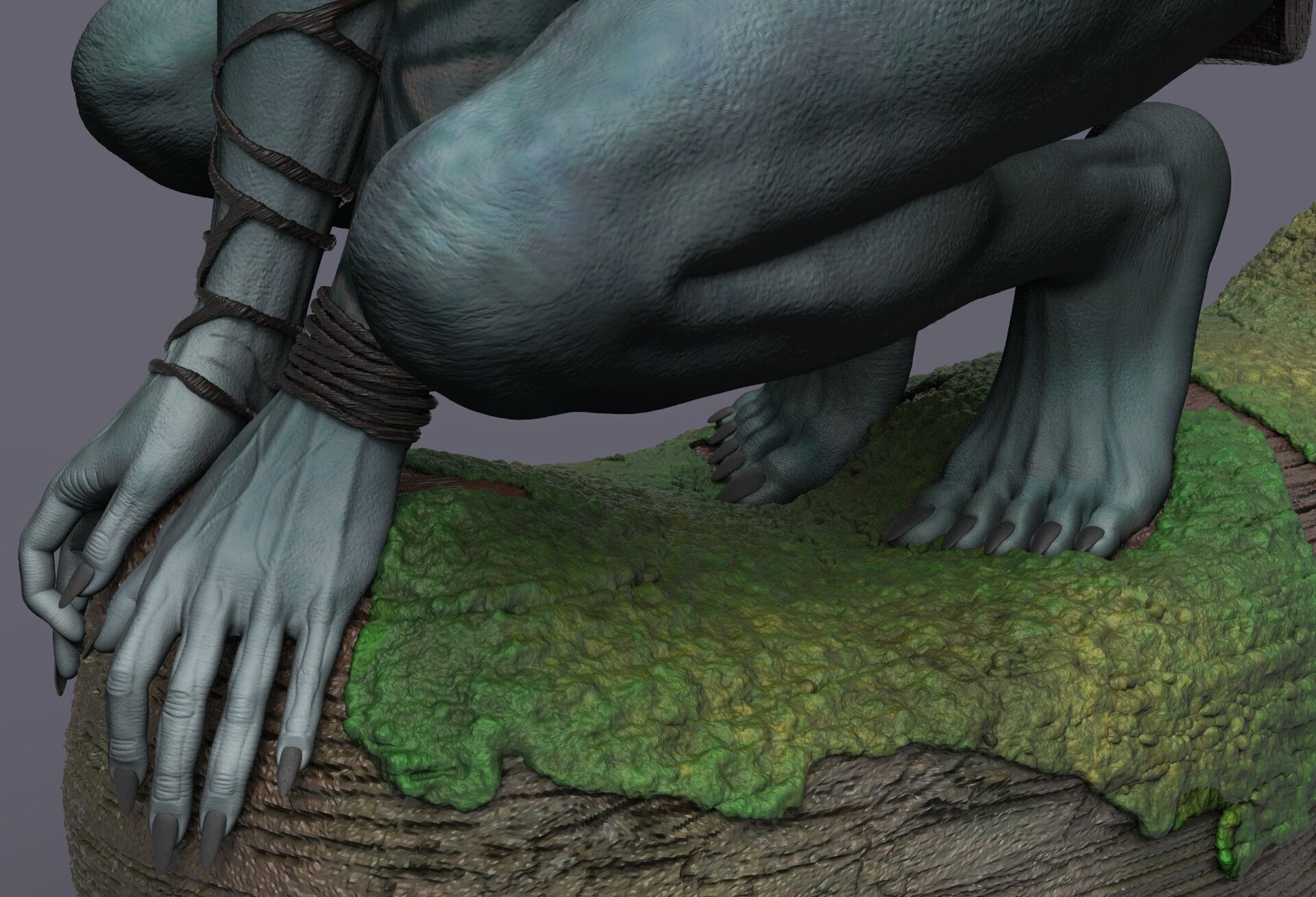 Blue Amazon Woman 3D print model_15