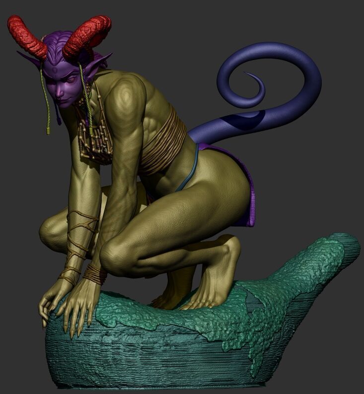 Blue Amazon Woman 3D print model_17