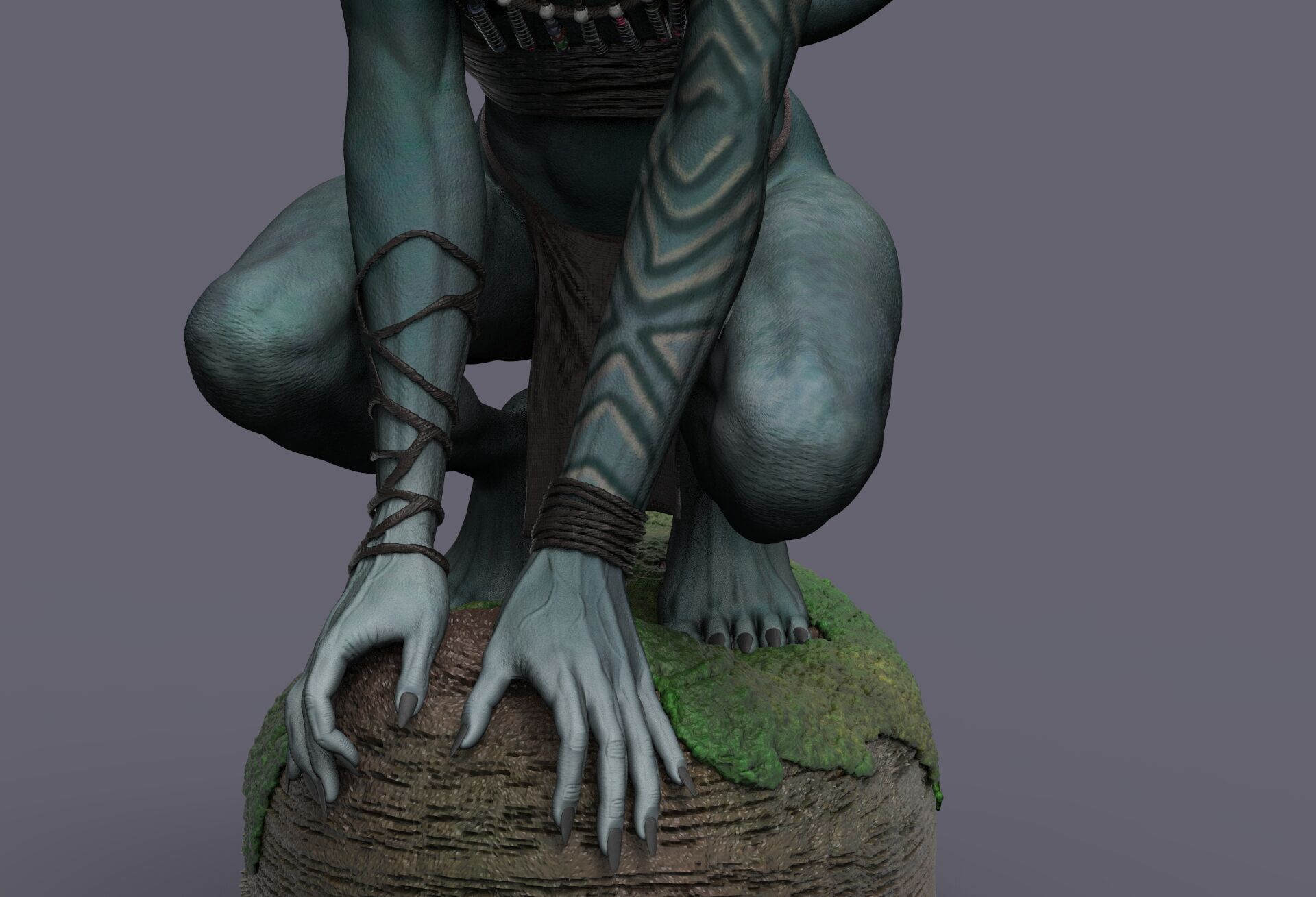 Blue Amazon Woman 3D print model_13