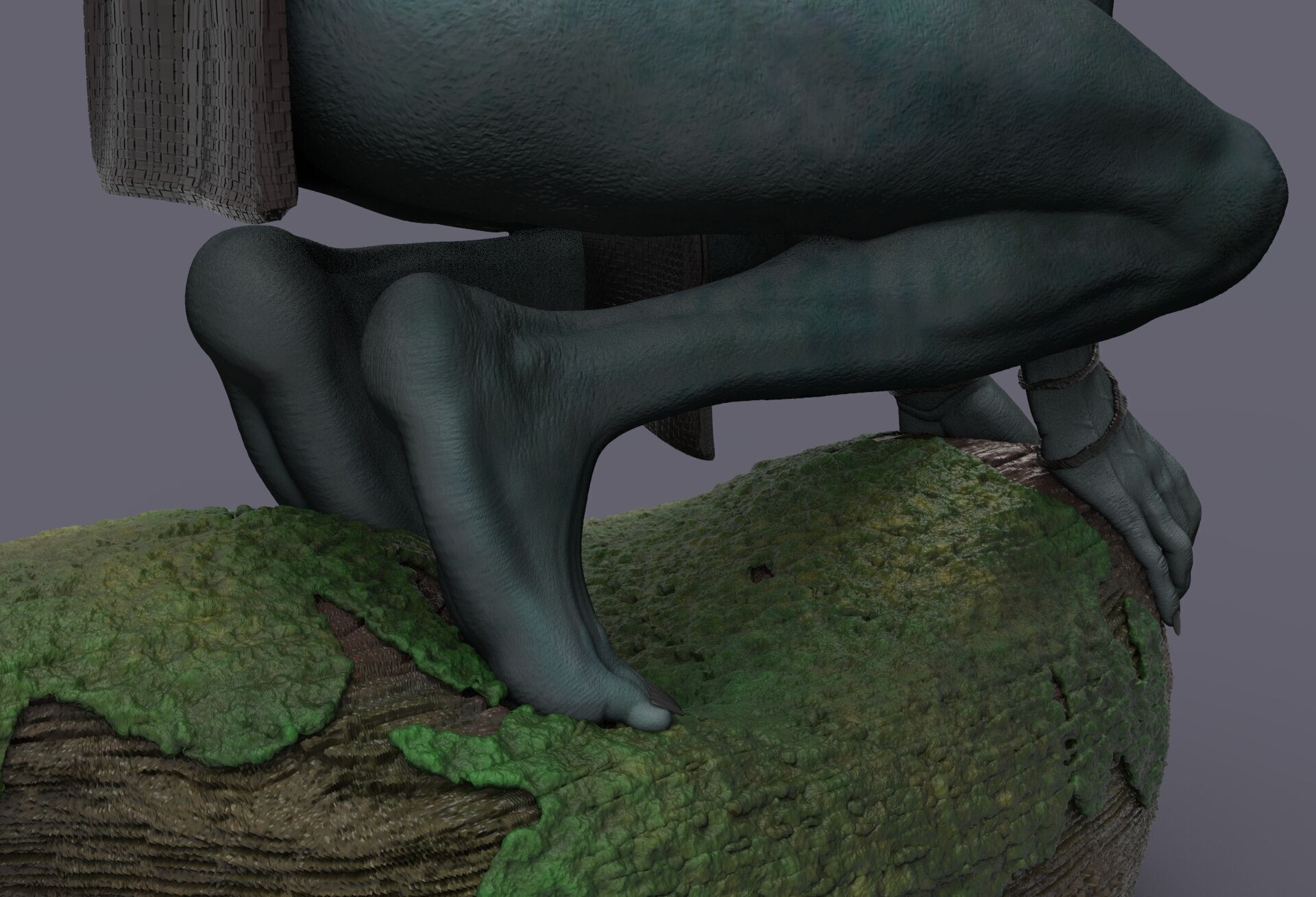 Blue Amazon Woman 3D print model_16