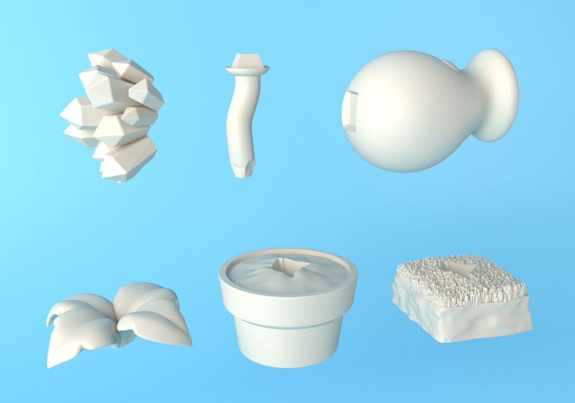 Plants vs Zombies Snow Pea - Model for 3d printing STL OBJ FBX 3D print model_5