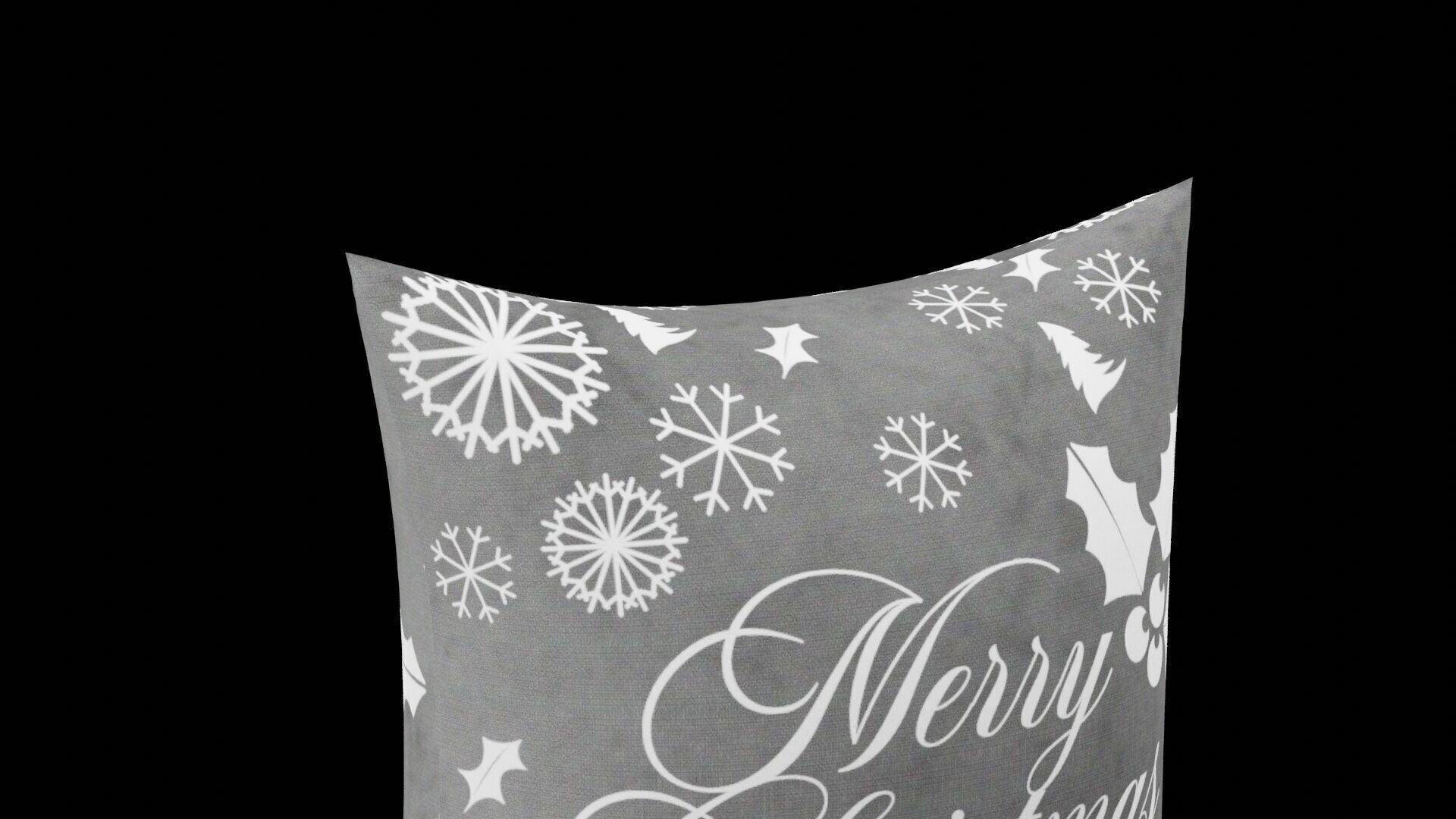 Christmas Cushion Low-poly 3D model_3