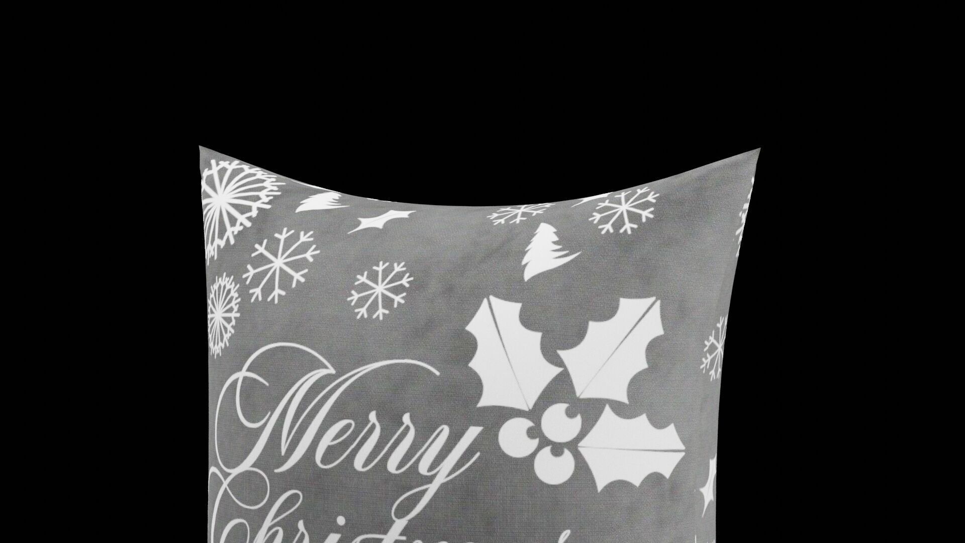 Christmas Cushion Low-poly 3D model_2