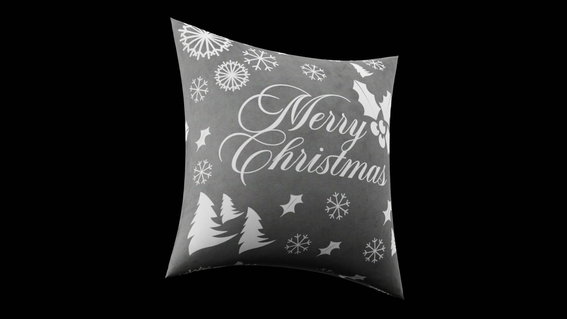 Christmas Cushion Low-poly 3D model_4