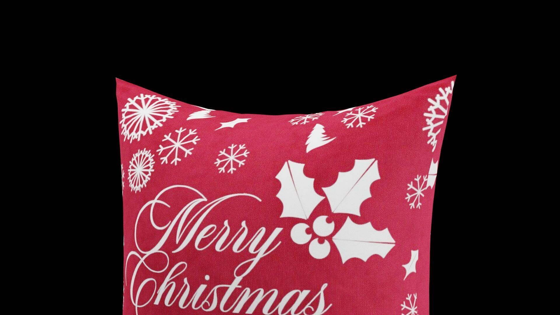 Christmas Cushion Low-poly 3D model_2