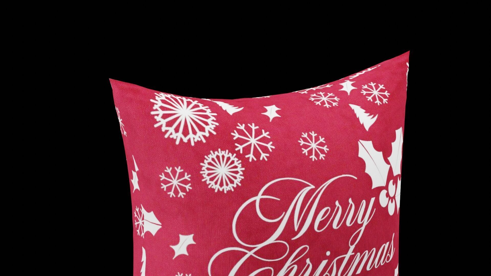 Christmas Cushion Low-poly 3D model_3