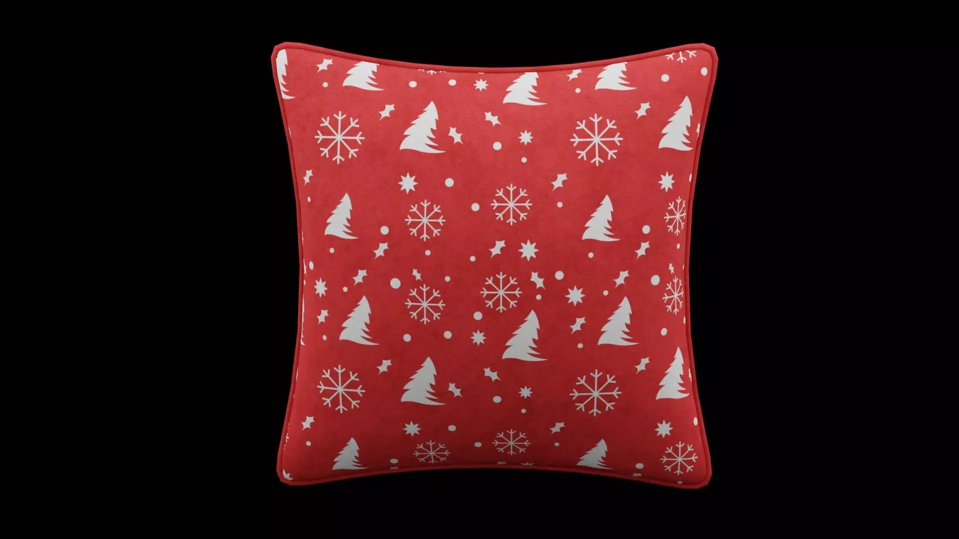 Christmas Cushion Low-poly 3D model