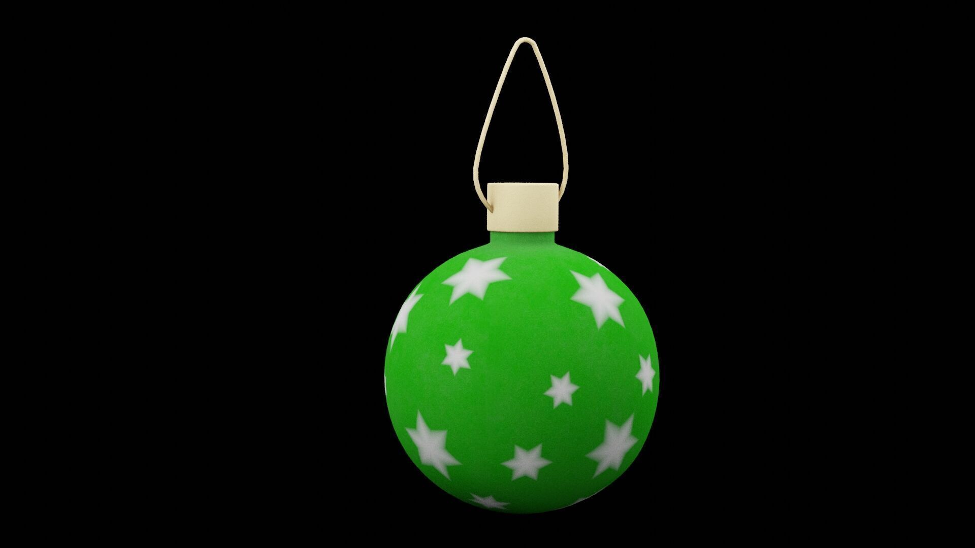 Green Christmas Ball Low-poly 3D model_5